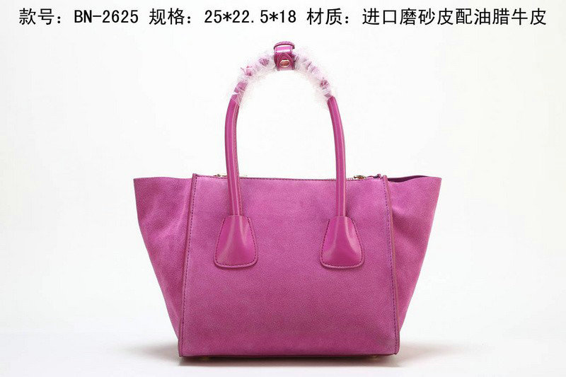 2014 Prada Suede Leather Tote Bag BN2625 Light Purple